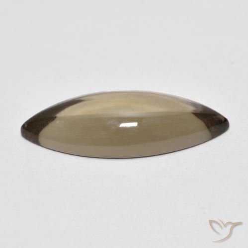 Quartz fumé Marron chaud naturelle Marquise, 5.63 ct, Transparent