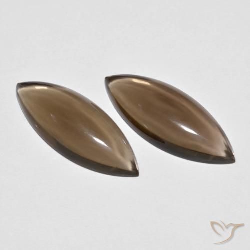 11.81ctw Naturel Brun caryer Quartz fumé, Marquise, Transparent