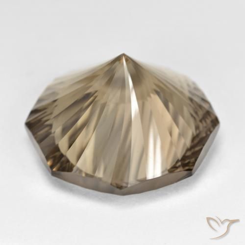 Quartz fumé Brun terreux léger naturelle Octogone / coupe Émeraude, 18.50 ct, VVS-VS