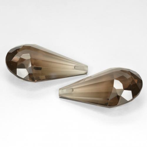 Achetez naturel 29.20ct Marron chaud Quartz fumé gems, Briolette, En provenance Brésil chez GemSelect. En stock, livraison internationale!
