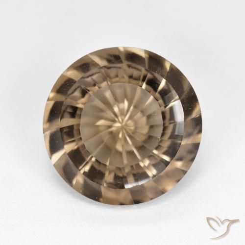 5.41ct Naturel Moka léger Quartz fumé, Tour, VVS