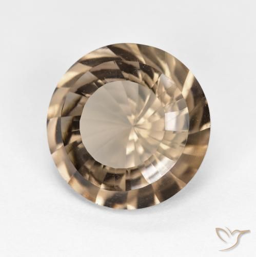 Quartz fumé Moka léger naturelle Tour, 5.41 ct, VVS