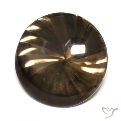 10.52ct Naturel Marron clair Quartz fumé, Tour, Transparent