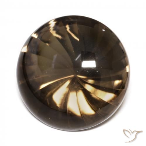13.07ct Naturel Brun pain d'épices Quartz fumé, Tour, Transparent