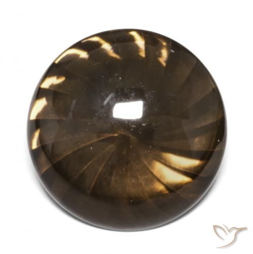 12.95ct Naturel Brun pain d'épices Quartz fumé, Tour, Transparent