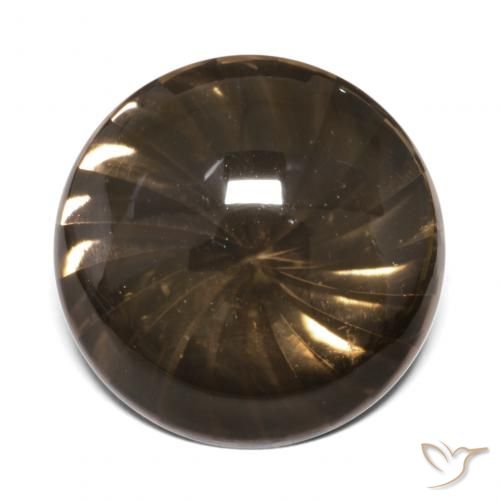 12.74ct Naturel Marron clair Quartz fumé, Tour, Transparent