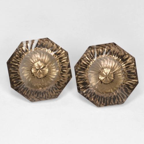 Achetez naturel 17.18ct Marron clair Quartz fumé gems, Taille émeraude, En provenance Brésil chez GemSelect. En stock, livraison internationale!