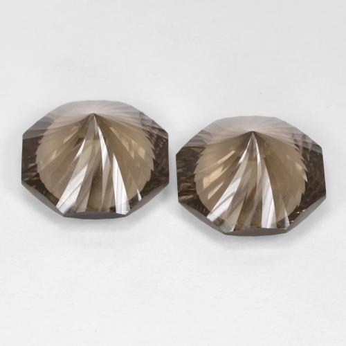 Achetez naturel 17.18ct Marron clair Quartz fumé gems, Taille émeraude, En provenance Brésil chez GemSelect. En stock, livraison internationale!