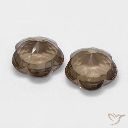 Shop natural 9.94ct Moka léger Quartz fumé gems, Taille Fleur, from Brésil at GemSelect. In stock, global shipping!