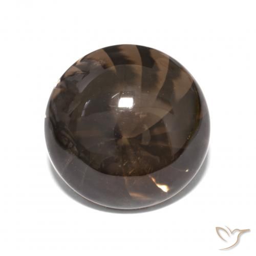 6.16ct Naturel Marron ambré Quartz fumé, Tour, Transparent