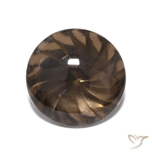 4.86ct Naturel Marron foncé Quartz fumé, Tour, Transparent