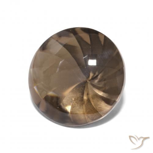 Quartz fumé Marron foncé naturelle Tour, 4.86 ct, Transparent