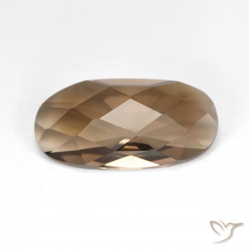 4.76ct Naturel Marron chaud Quartz fumé, ovale, VVS-VS