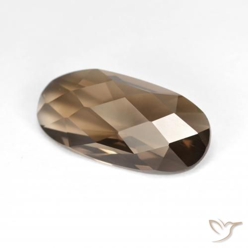 Quartz fumé Marron chaud naturelle ovale, 4.76 ct, VVS-VS