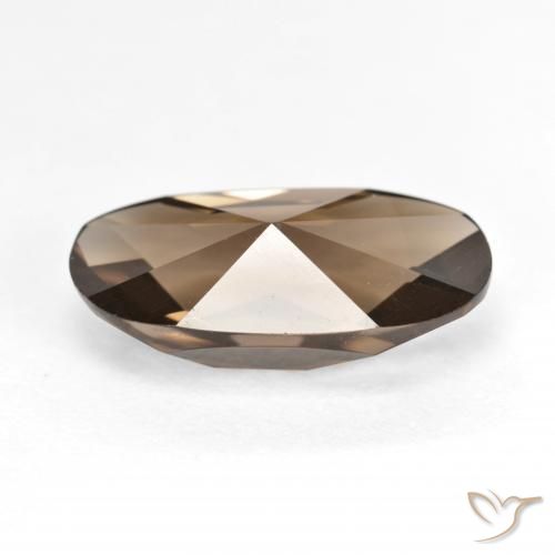 Quartz fumé Marron chaud naturelle ovale, 4.76 ct, VVS-VS
