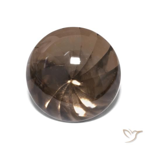 5.51ct Naturel Brun moyen-foncé Quartz fumé, Tour, Transparent