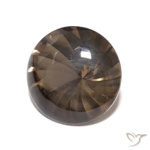 Quartz fumé Marron foncé naturelle Tour, 5.04 ct, Transparent