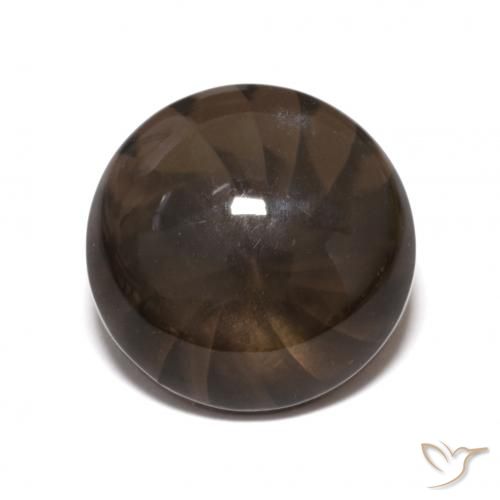 6.18ct Naturel Marron ambré Quartz fumé, Tour, Opaque