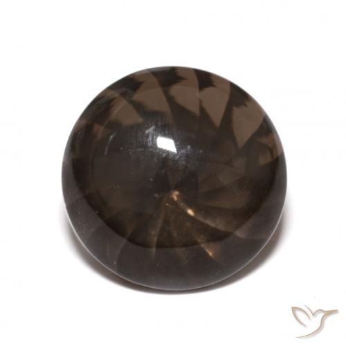 5.78ct Naturel Marron foncé Quartz fumé, Tour, Transparent