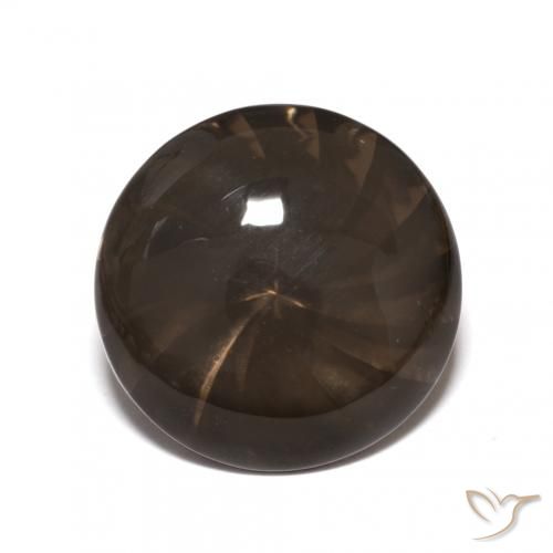 5.14ct Naturel Marron ambré Quartz fumé, Tour, Transparent
