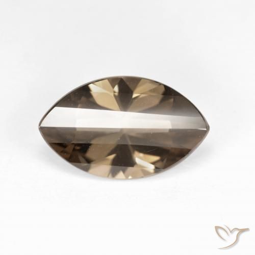 2.70ct Naturel Marron chaud Quartz fumé, Marquise, VVS