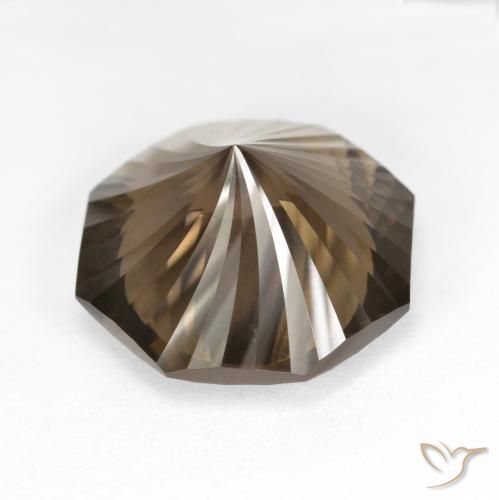 Quartz fumé Brun caryer naturelle Octogone / coupe Émeraude, 7.48 ct, VVS
