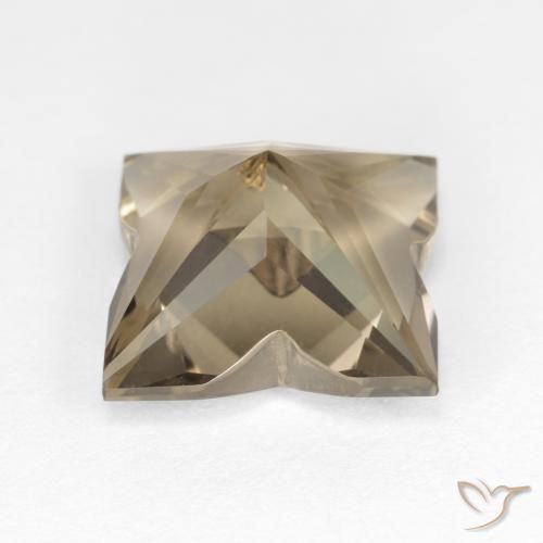 Quartz fumé Brun jaune léger naturelle Fantaisie, 4.26 ct, VVS