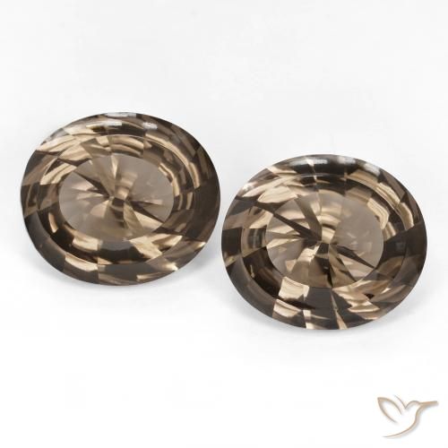 13.67ctw Naturel Brun moyen-léger Quartz fumé, ovale, VVS