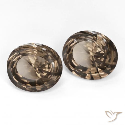 Shop natural 13.67ct Brun moyen-léger Quartz fumé gems, ovale, from Brésil at GemSelect. In stock, global shipping!