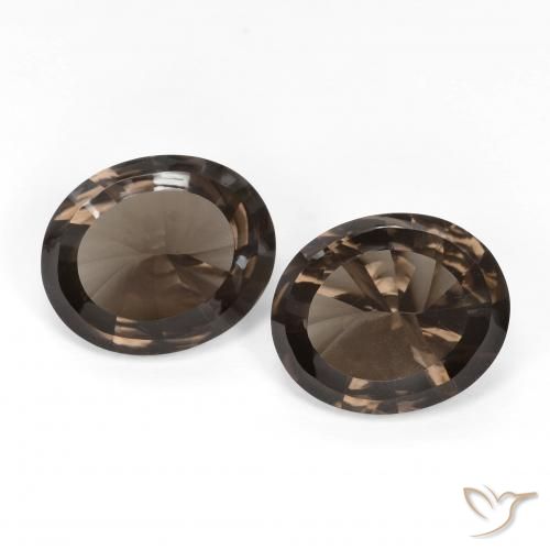 8.10ctw Naturel Marron chaud Quartz fumé, ovale, VVS-VS