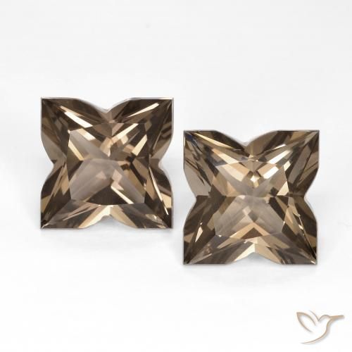 8.63ctw Naturel Marron clair Quartz fumé, Fantaisie, VVS