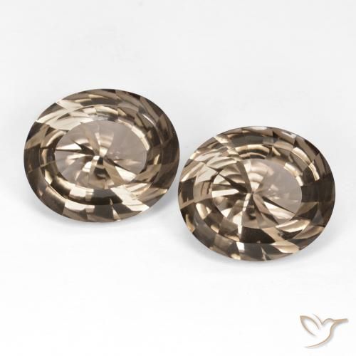 13.90ctw Naturel Brun ambré léger Quartz fumé, ovale, VVS