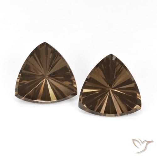 5.11ctw Naturel Marron foncé Quartz fumé, Trillion, VVS