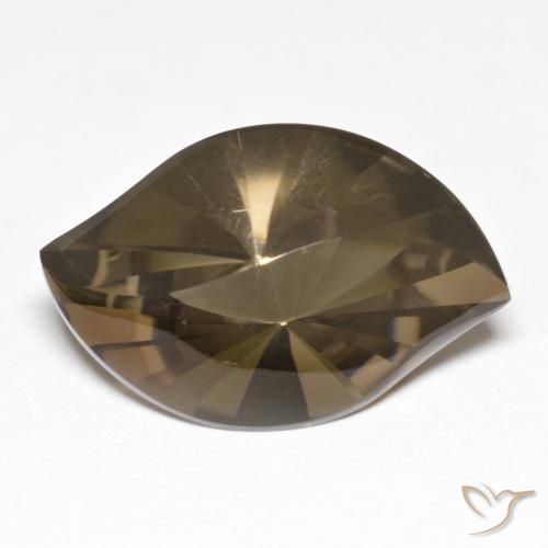 10.26ct Naturel Brun moyen-léger Quartz fumé, Marquise, Transparent