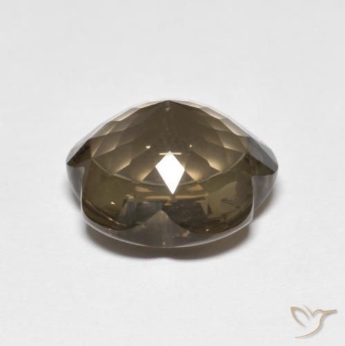 Quartz fumé Marron chaud naturelle Taille Fleur, 4.99 ct, Transparent