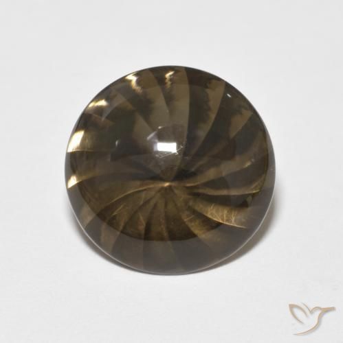 5.22ct Naturel Moka léger Quartz fumé, Tour, Transparent