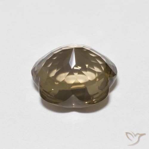 Quartz fumé Bois brun naturelle Taille Fleur, 4.84 ct, Transparent