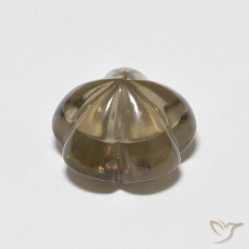 Quartz fumé Brun moyen naturelle Taille Fleur, 5.72 ct, Transparent