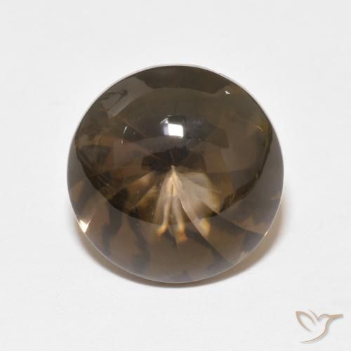 6.14ct Naturel Brun moyen Quartz fumé, Tour, Transparent