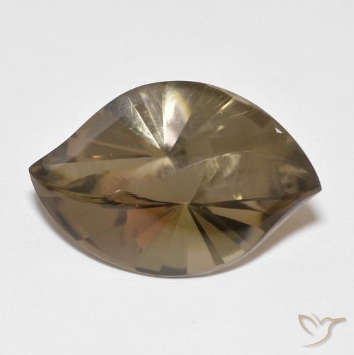 10.70ct Naturel Marron chaud Quartz fumé, Marquise, Transparent