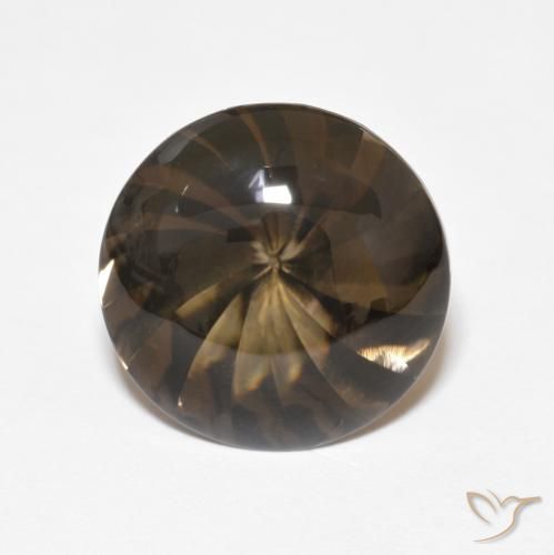 5.06ct Naturel Brun pain d'épices Quartz fumé, Tour, Transparent