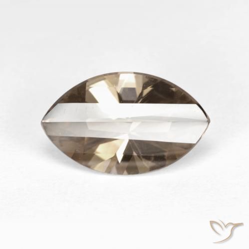 2.43ct Naturel Marron ambré Quartz fumé, Marquise, VVS