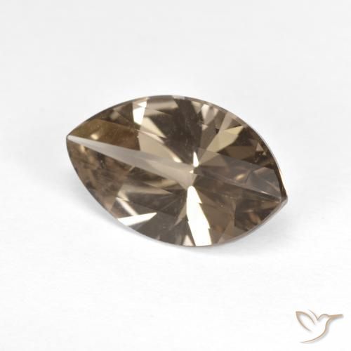 Quartz fumé Marron ambré naturelle Marquise, 2.43 ct, VVS