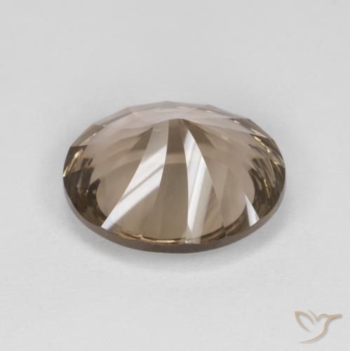 Quartz fumé Brun moyen-léger naturelle ovale, 6.74 ct, VVS