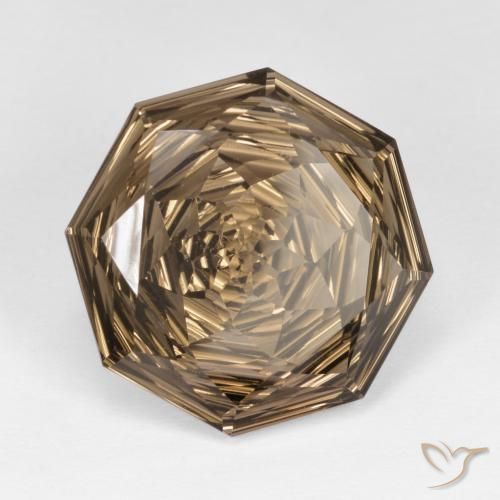 Quartz fumé Brun moyen-léger naturelle Octogone / coupe Émeraude, 10.67 ct, VVS