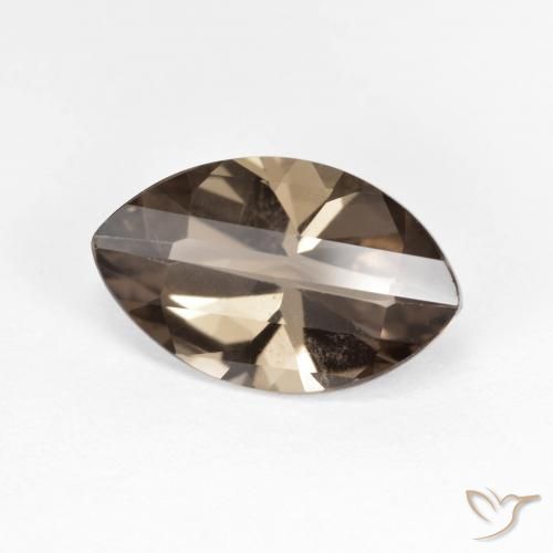 Quartz fumé Marron ambré naturelle Marquise, 2.89 ct, VVS