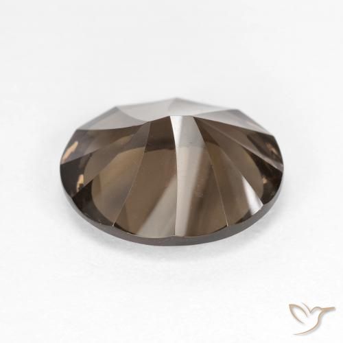 Quartz fumé Brun caryer naturelle ovale, 3.97 ct, VVS