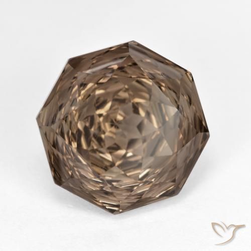 Quartz fumé Brun caryer naturelle Octogone / coupe Émeraude, 7.14 ct, VVS
