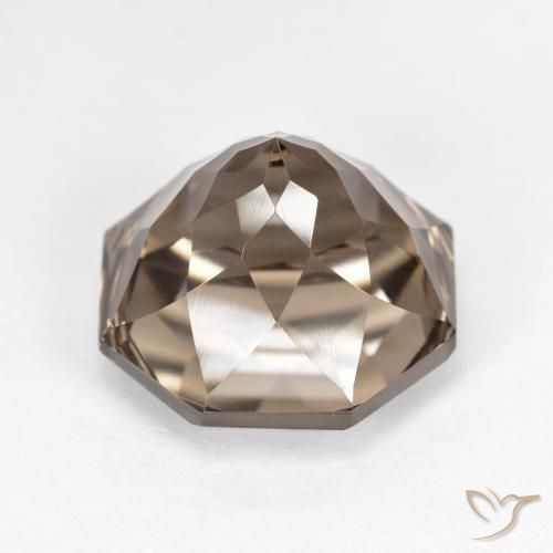 Quartz fumé Brun caryer naturelle Octogone / coupe Émeraude, 7.14 ct, VVS
