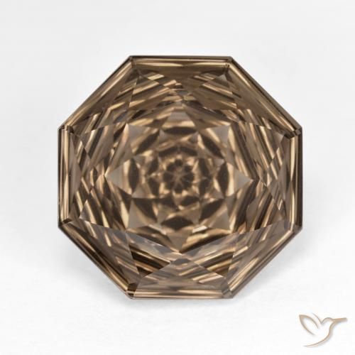 8.80ct Naturel Marron chaud Quartz fumé, Taille émeraude, VVS